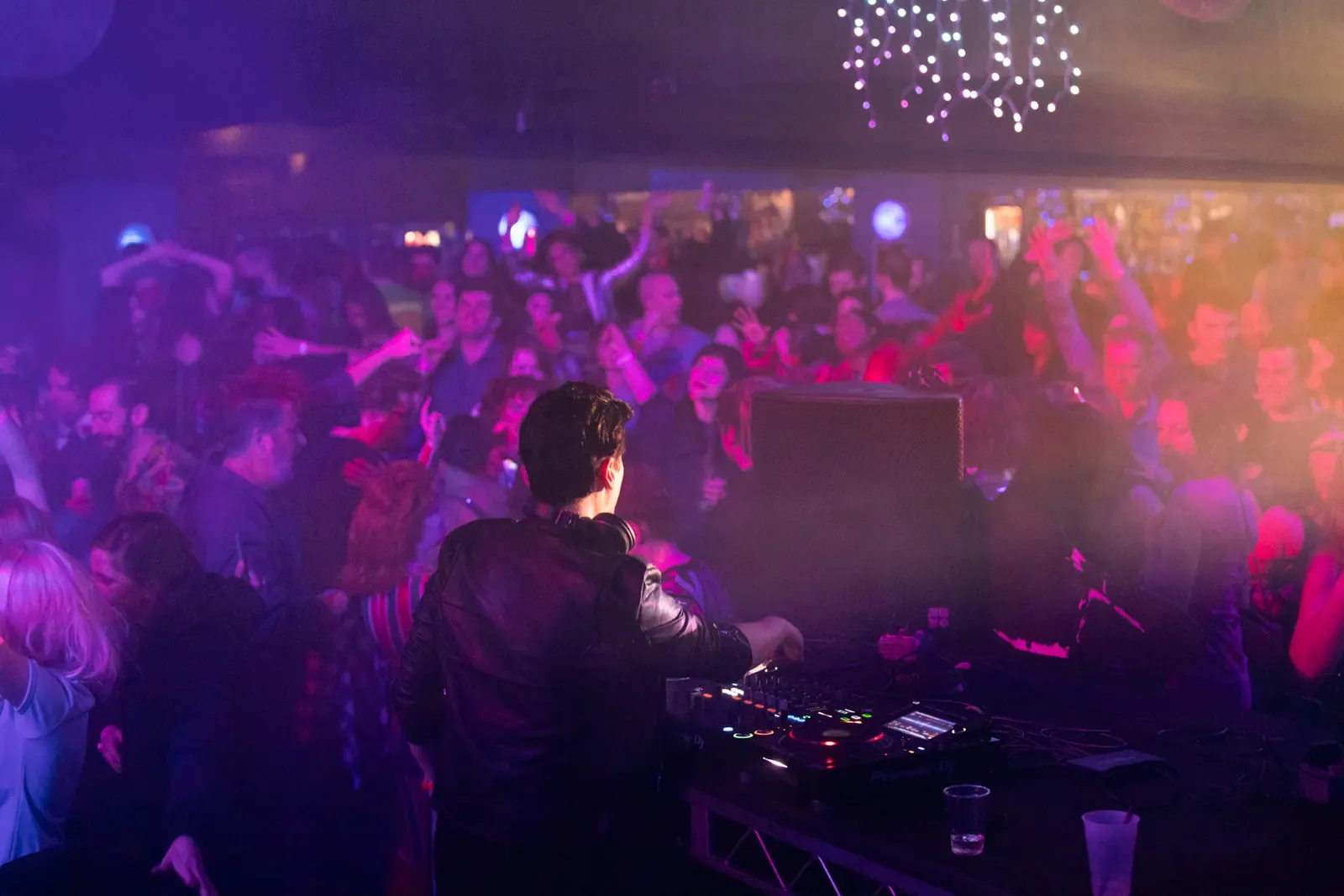 Heaven Malone DJing to a packed dance floor, Bowie Ball 2024